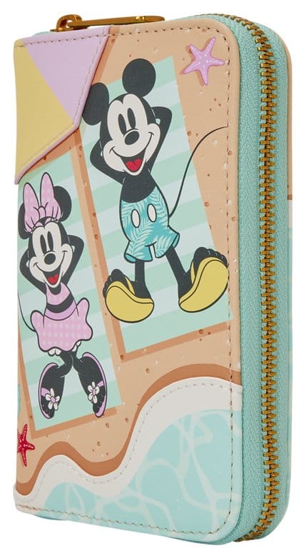 Loungefly Mickey & Minnie Beach Fun Zip Around Wallet