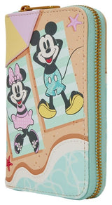 Loungefly Mickey & Minnie Beach Fun Zip Around Wallet