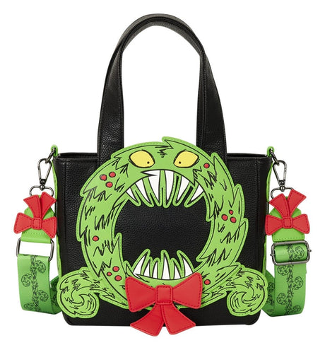 Loungefly Nightmare before Christmas by Loungefly Man-Eating Wreath Umhängetasche