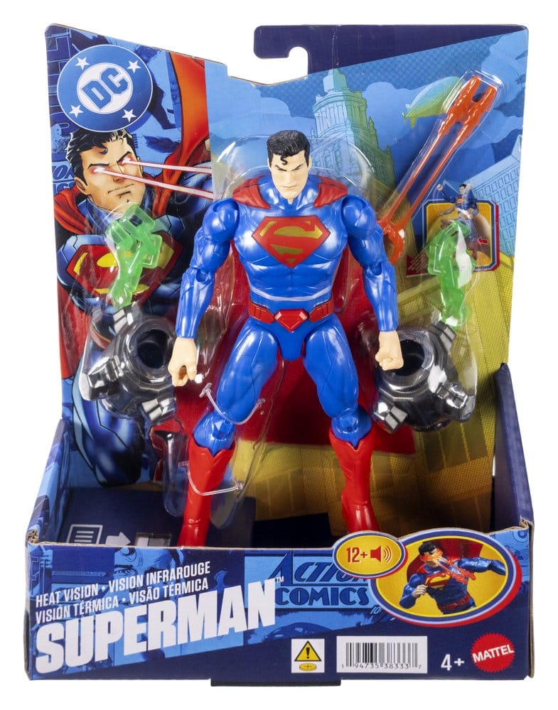 Mattel DC Premier Superman Heat Vision mit Sound & Licht Actionfigur