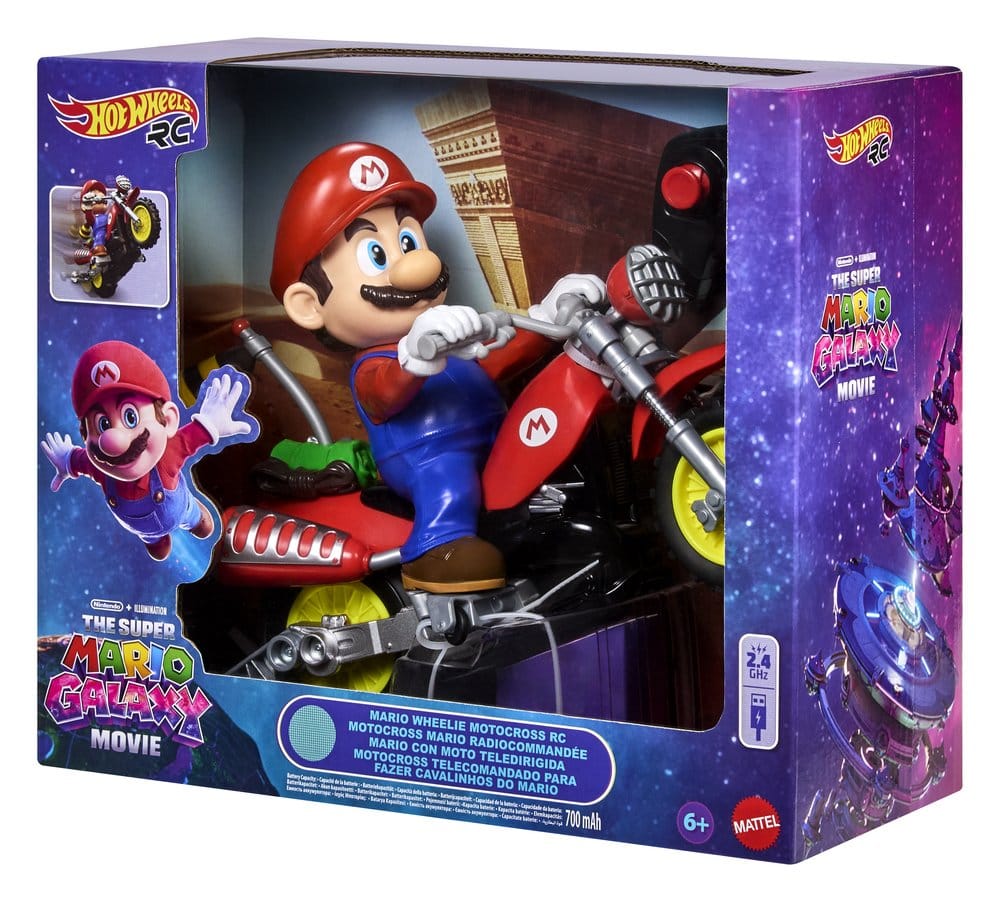 Mattel Der Super Mario Galaxy Film Mario Hot Wheels RC Motorrad Wheelie Motocross