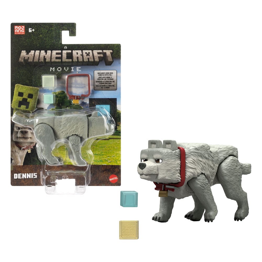 Mattel Ein Minecraft Film Dennis der Wolf Actionfigur