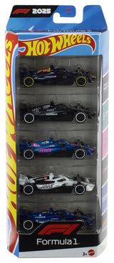 Mattel Formel 1 Hot Wheels Die-Cast 1/64 Fahrzeuge 5er-Pack 2025