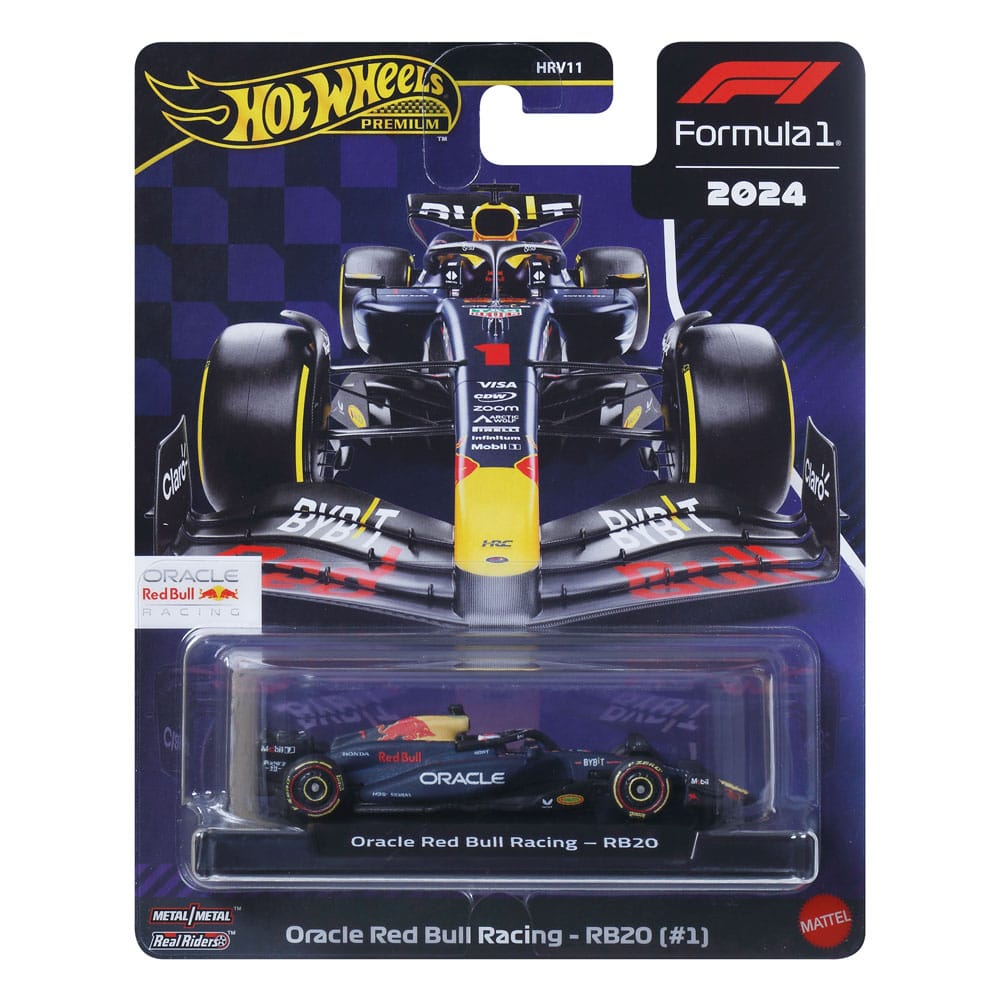 Mattel Formel 1 Hot Wheels Red Bull Racing RB20 Max Verstappen Premium Modellauto 1/64