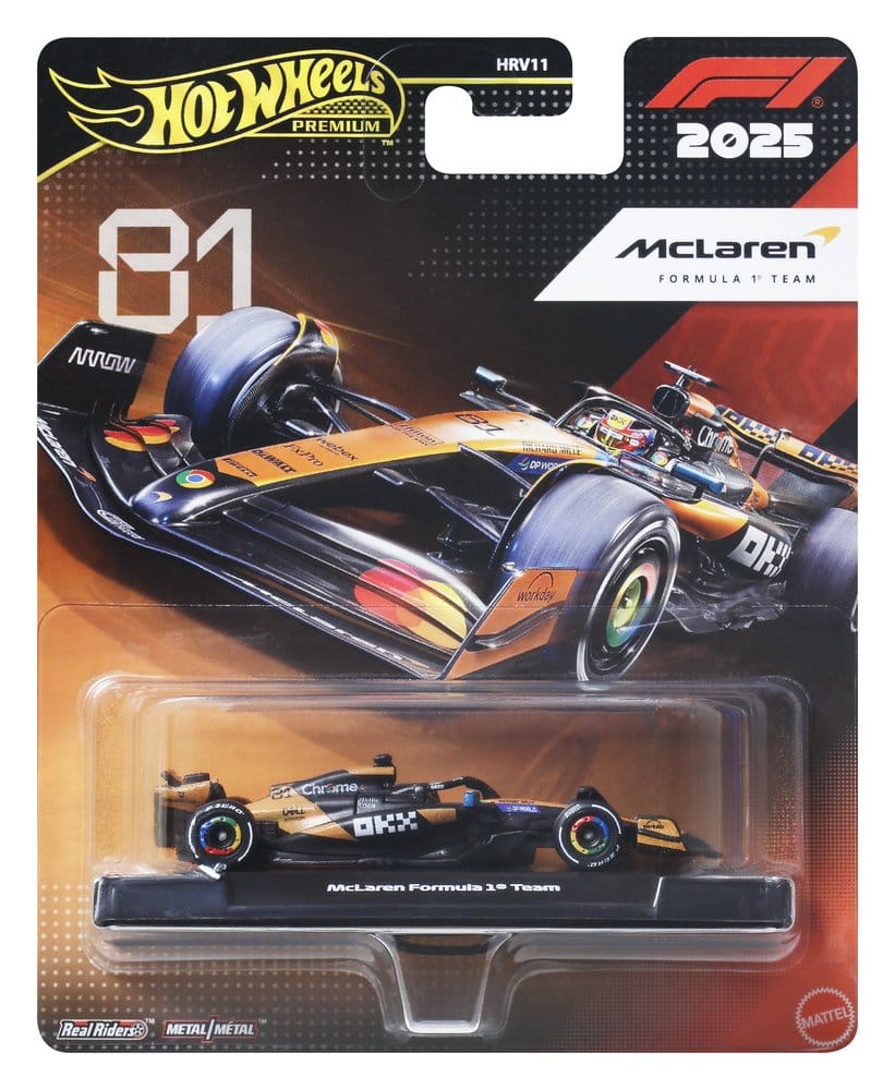 Mattel Formel 1 Hot Wheels Team McLaren Driver 1 Premium Die-Cast 1/64 Fahrzeug