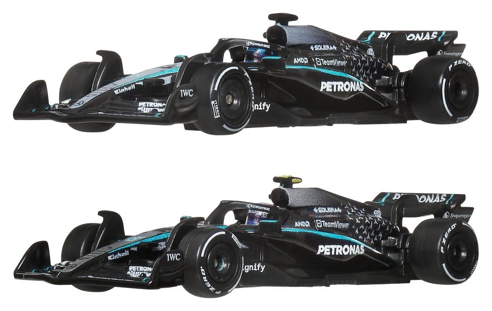 Mattel Formel 1 Hot Wheels Team Mercedes-AMG PETRONAS Premium 1/64 Die-Cast Fahrzeuge 2er-Pack