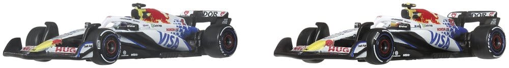 Mattel Formel 1 Hot Wheels Team Visa Cash App Racing Bulls Premium 1/64 2er-Pack Die-Cast Fahrzeuge