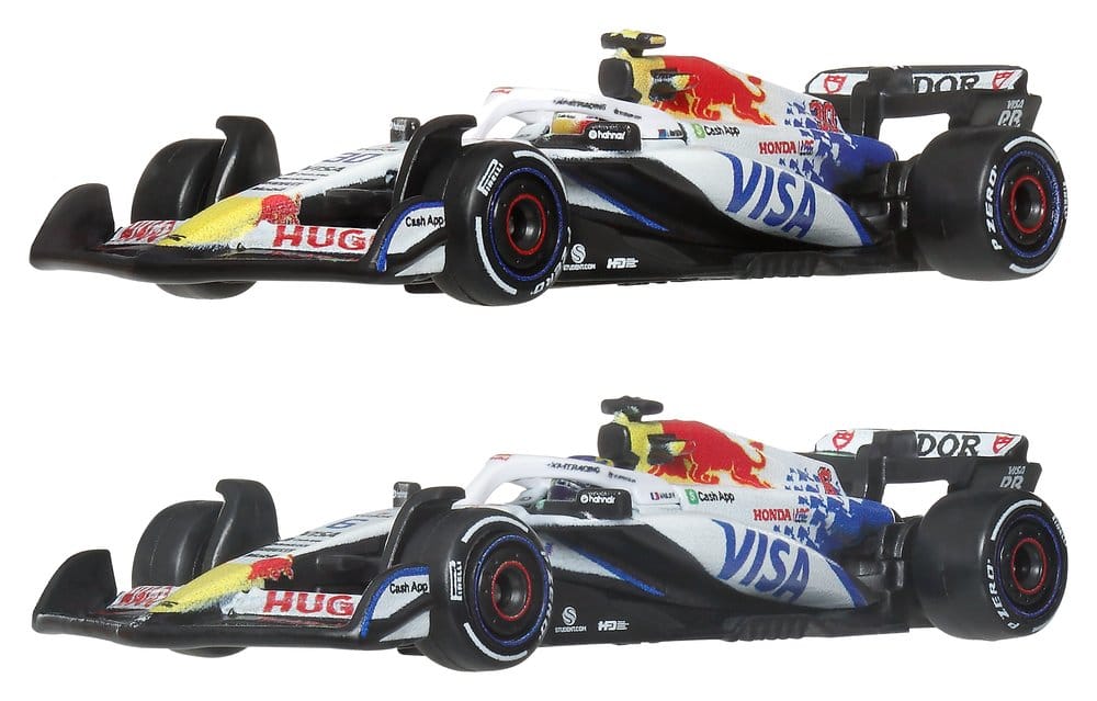 Mattel Formel 1 Hot Wheels Team Visa Cash App Racing Bulls Premium 1/64 2er-Pack Die-Cast Fahrzeuge