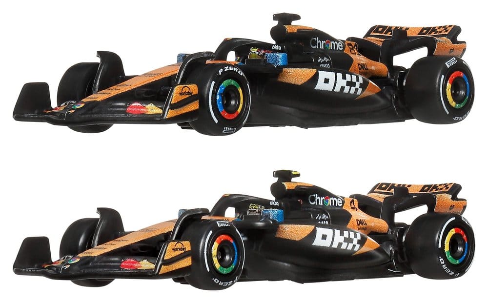 Mattel Formel 1 Team McLaren Hot Wheels Premium 1/64 Die-Cast Fahrzeuge 2er-Pack