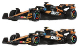 Mattel Formel 1 Team McLaren Hot Wheels Premium 1/64 Die-Cast Fahrzeuge 2er-Pack