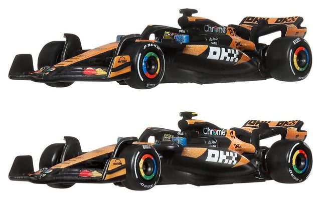 Mattel Formel 1 Team McLaren Hot Wheels Premium 1/64 Die-Cast Fahrzeuge 2er-Pack