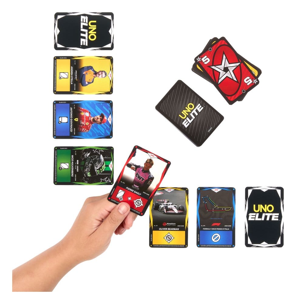 Mattel Formula 1 UNO Elite F1 Starter-Set Kartenspiel