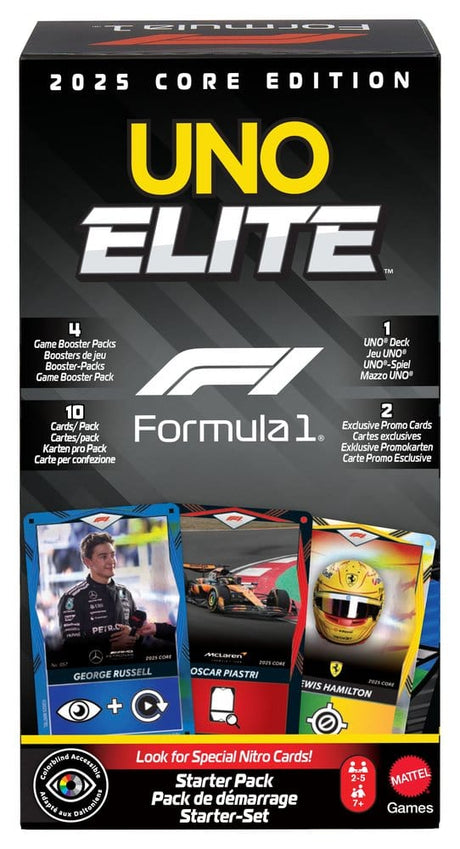 Mattel Formula 1 UNO Elite F1 Starter-Set Kartenspiel