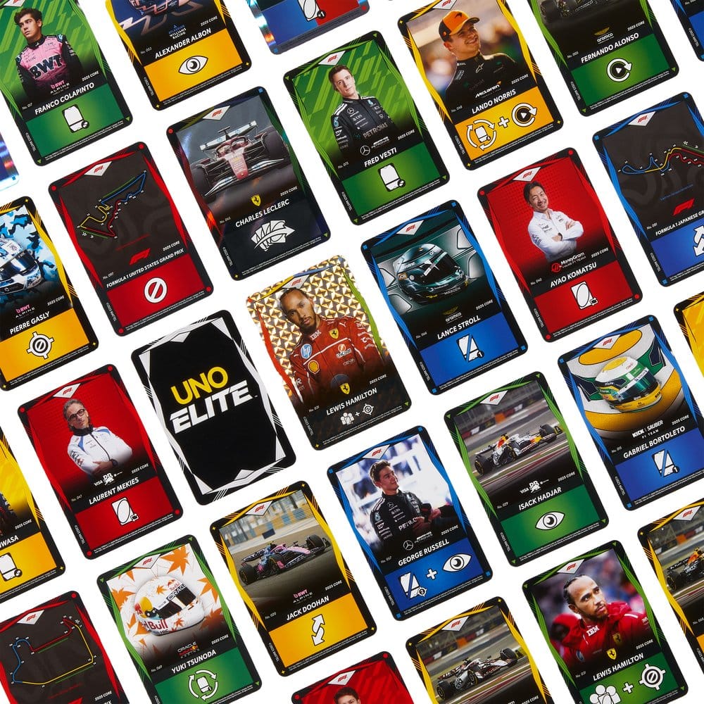 Mattel Formula 1 UNO Elite F1 Starter-Set Kartenspiel
