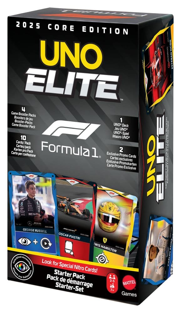 Mattel Formula 1 UNO Elite F1 Starter-Set Kartenspiel