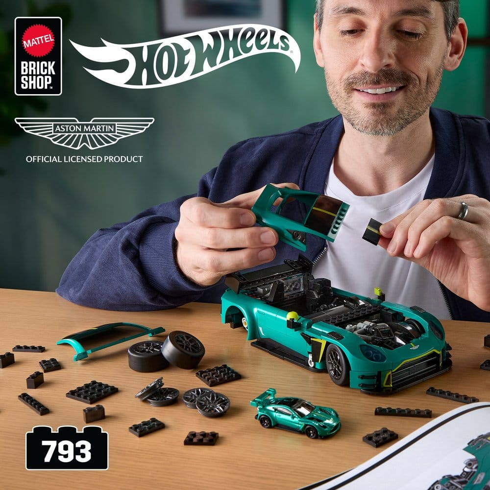 Mattel Hot Wheels Elite ’24 Aston Martin Vantage GT3 Mattel Brick Shop 1/16 Bauset