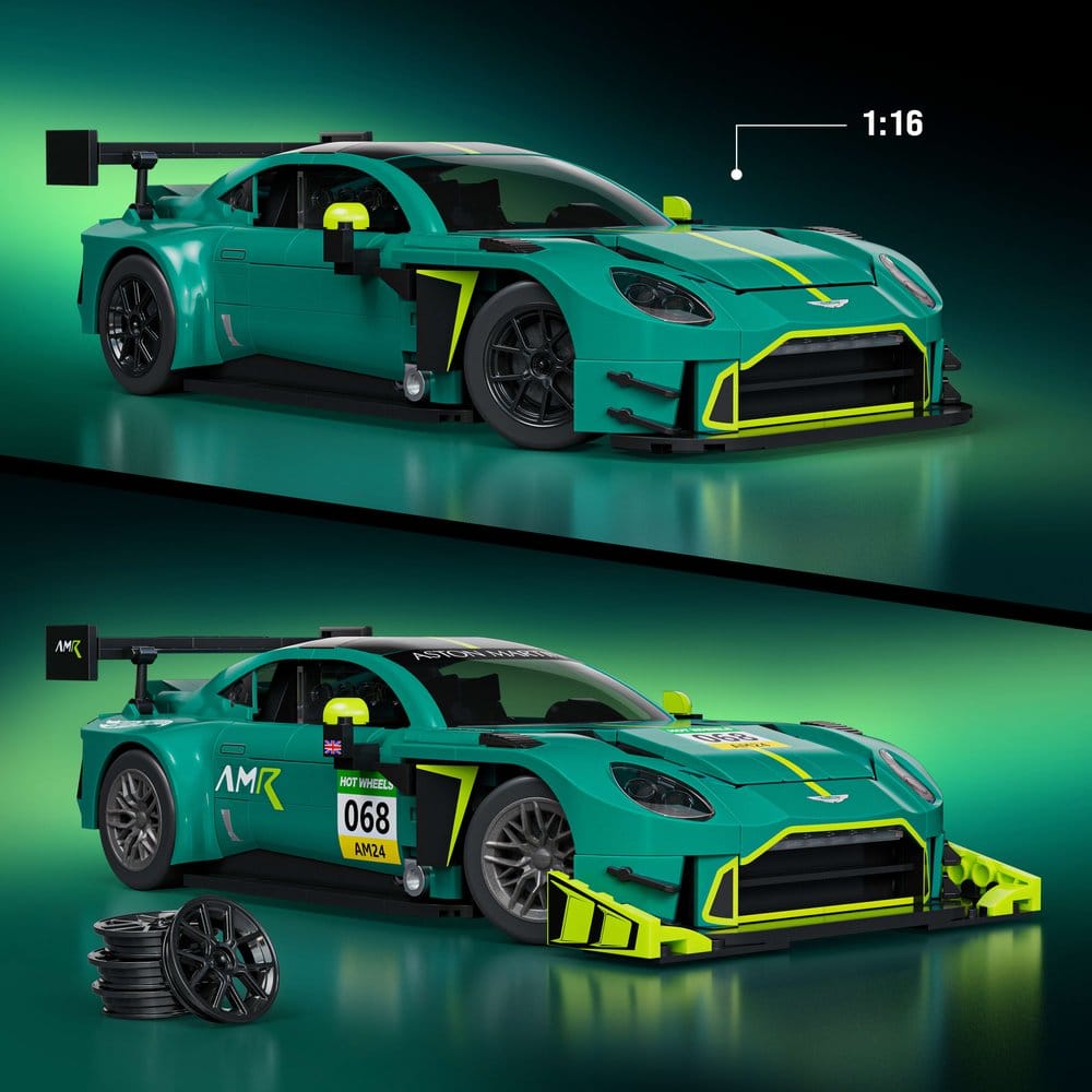 Mattel Hot Wheels Elite ’24 Aston Martin Vantage GT3 Mattel Brick Shop 1/16 Bauset