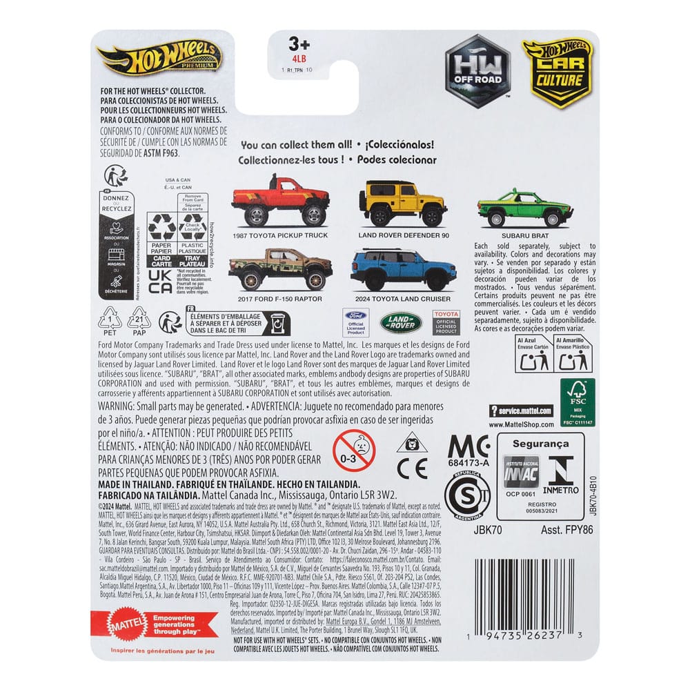 Mattel Hot Wheels Premium Car Culture 2017 Ford F-150 Raptor 1/64 Diecast Modellauto