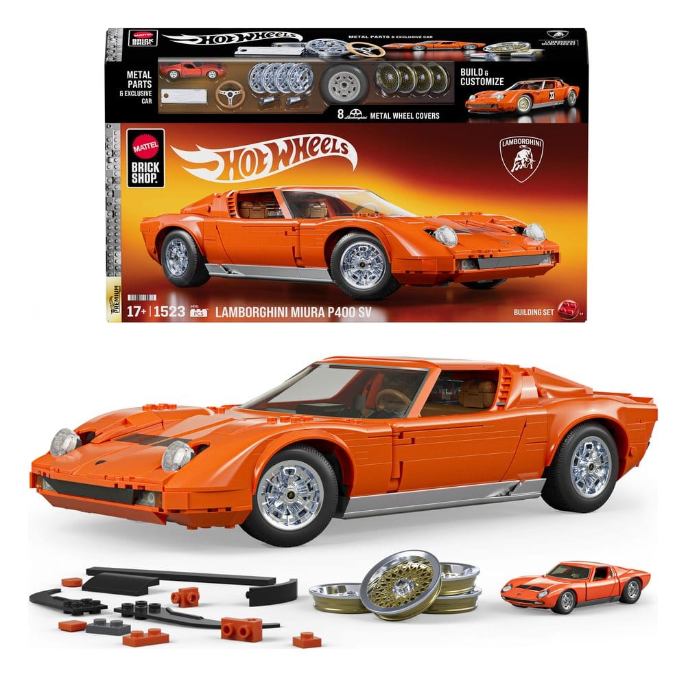 Mattel Hot Wheels Premium Lamborghini Miura P400 SV Mattel Brick Shop 1/12 Bauset