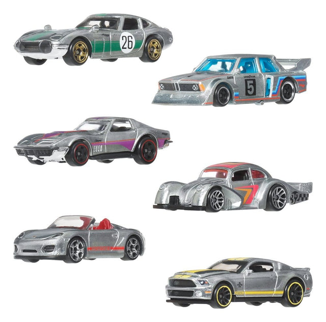 Mattel Hot Wheels Silver Series ZAMAC Die-Cast 6er-Pack 1/64 Fahrzeuge