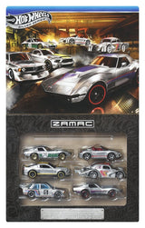 Mattel Hot Wheels Silver Series ZAMAC Die-Cast 6er-Pack 1/64 Fahrzeuge
