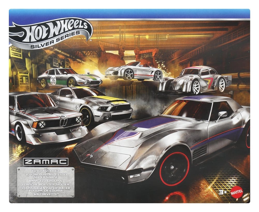 Mattel Hot Wheels Silver Series ZAMAC Die-Cast 6er-Pack 1/64 Fahrzeuge