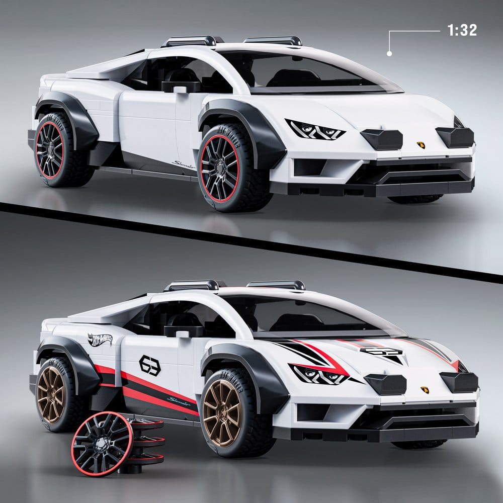 Mattel Hot Wheels Speed Mattel Lamborghini Huracán Sterrato Brick Shop 1/32 Bauset