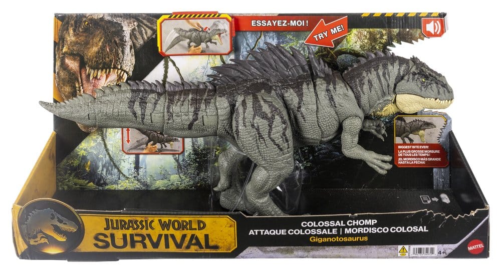 Mattel Jurassic World Survival Colossal Chomp Giganotosaurus Actionfigur