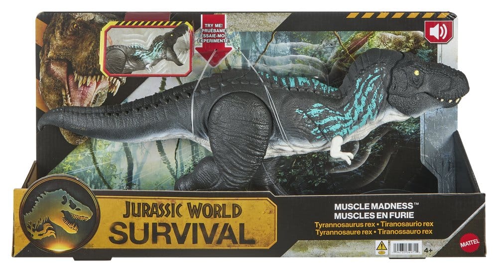 Mattel Jurassic World Survival Muscle Madness Tyrannosaurus Rex Actionfigur