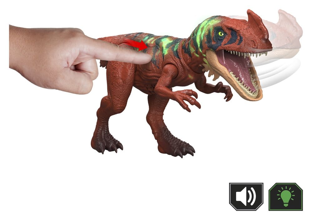 Mattel Jurassic World Survival Wild Roar Afrovenator Actionfigur