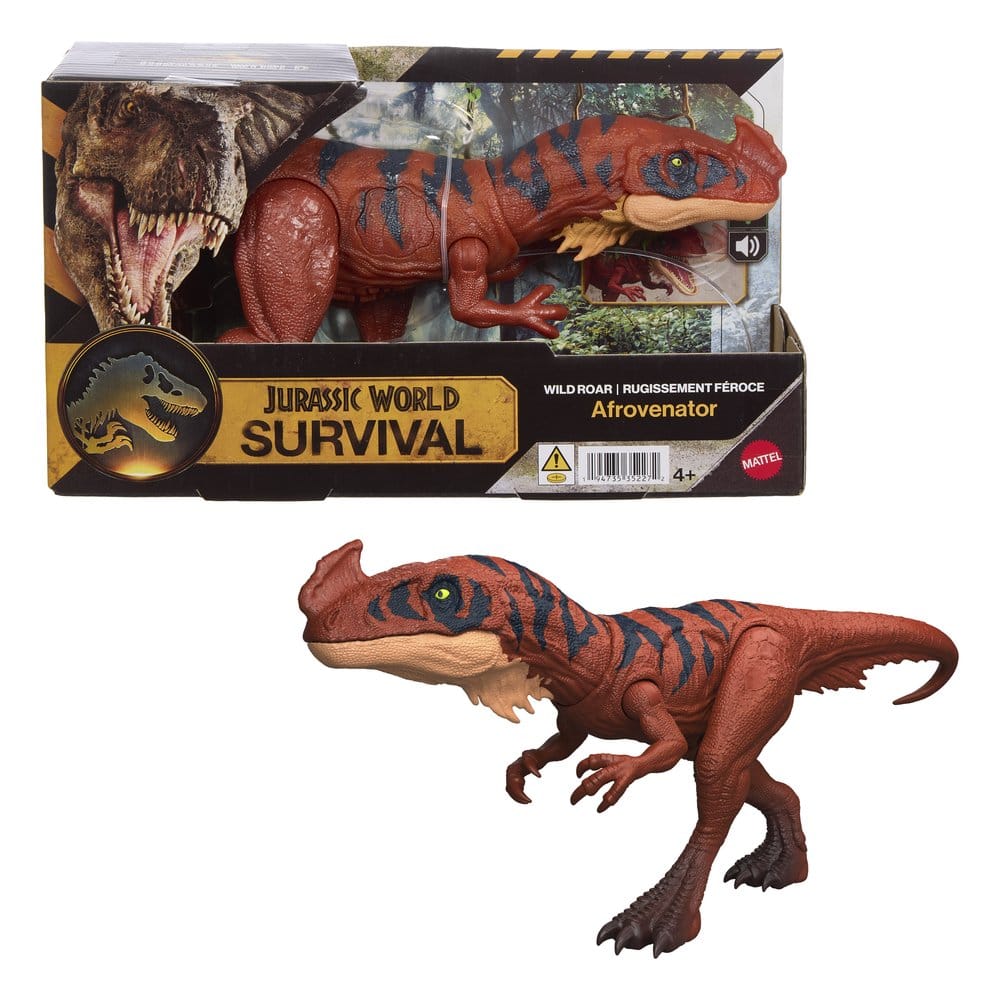 Mattel Jurassic World Survival Wild Roar Afrovenator Actionfigur