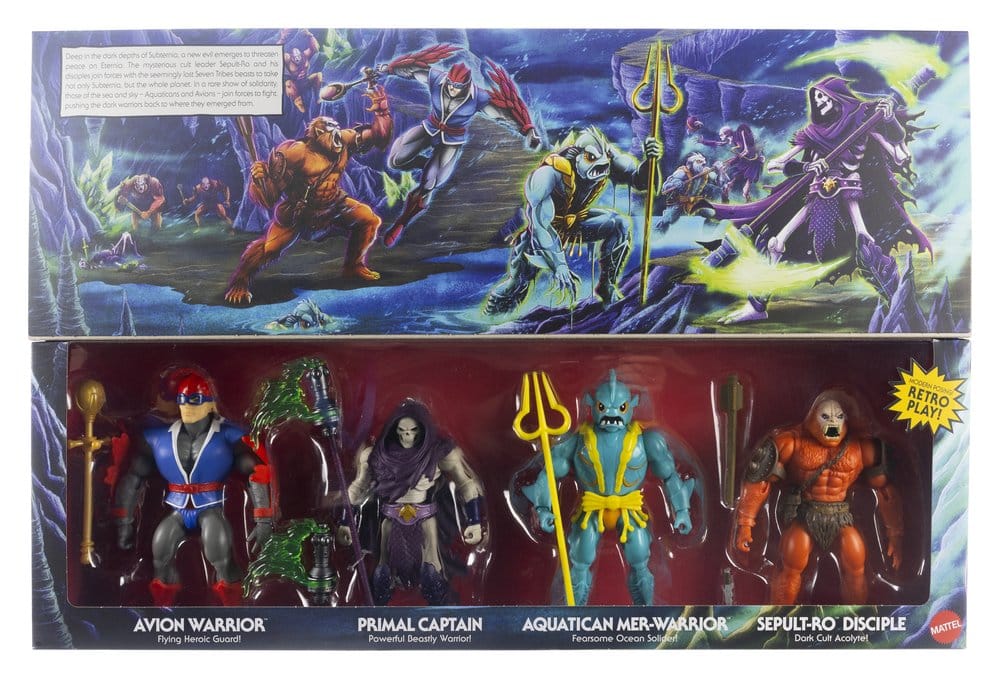 Mattel Masters Of The Universe Origins Battle For Subternia 4er-Pack Actionfiguren