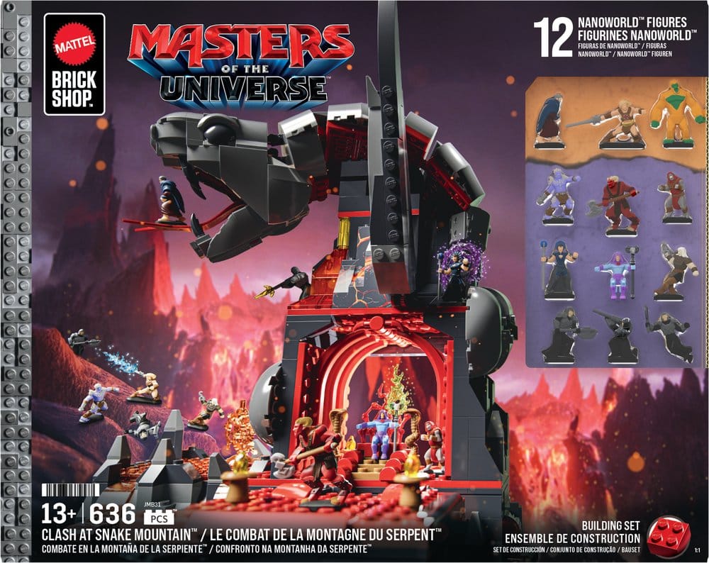Mattel Masters of the Universe Snake Mountain Mattel Brick Shop Bauset