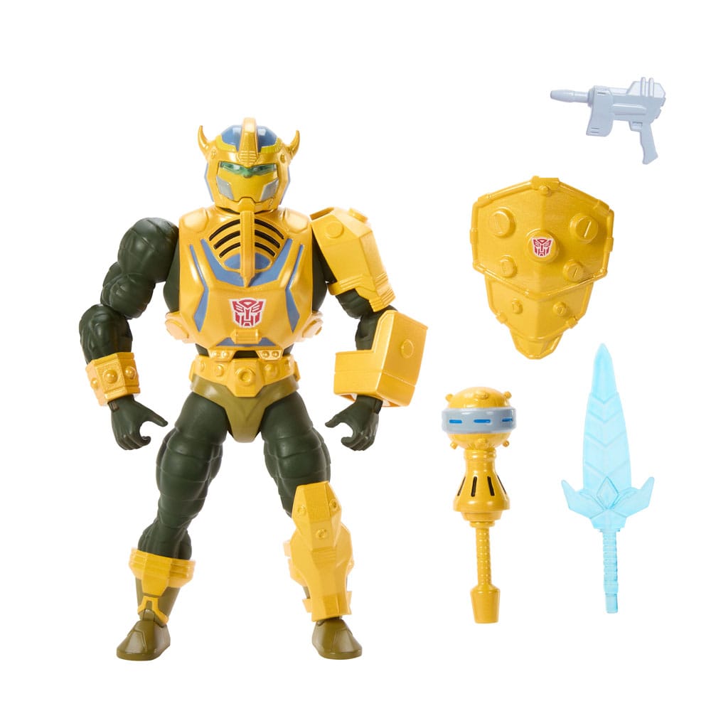 Mattel Masters of the Universe x Transformers Man-At-Arms Bumblebee Armor European Exclusive Heo Actionfigur