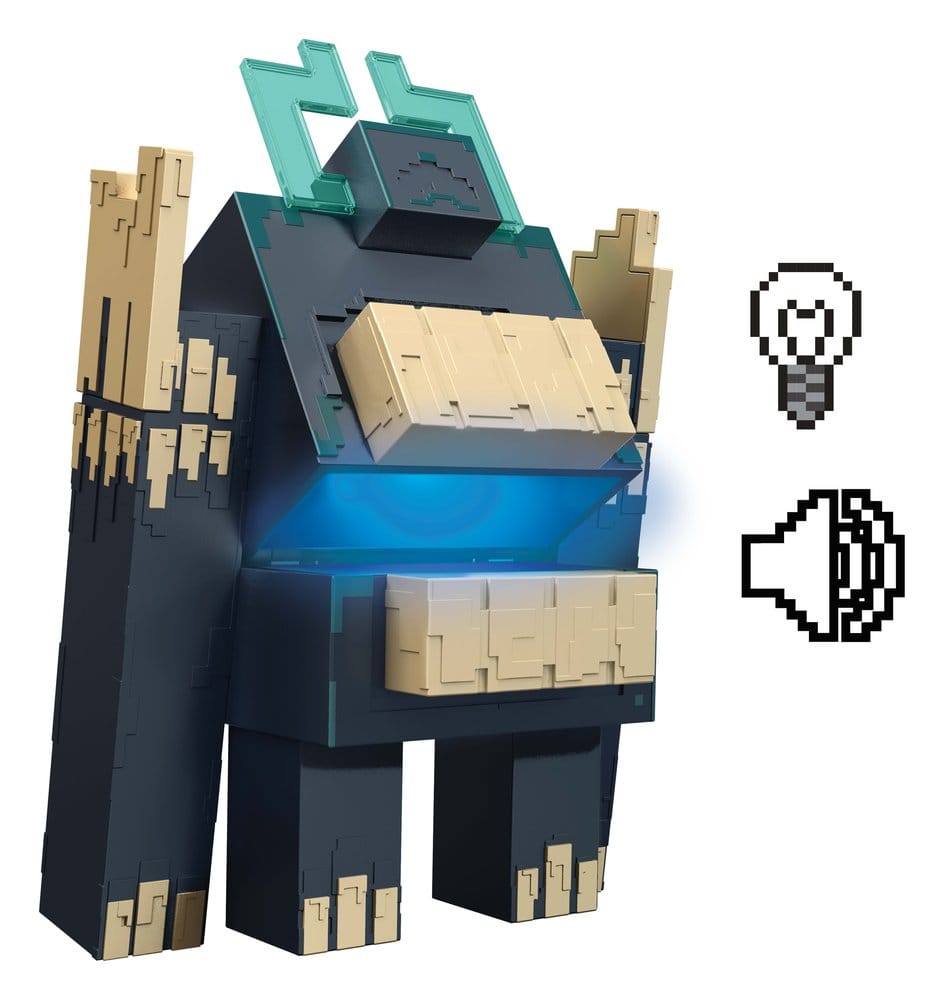 Mattel Minecraft Dungeons II Actionfigur mit Licht und Sound Twisted Warden