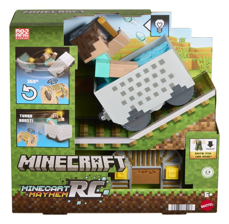 Mattel Minecraft Steve In Minecart RC Fahrzeug