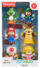 Mattel My Mario Little People Collector 6er-Pack Minifiguren