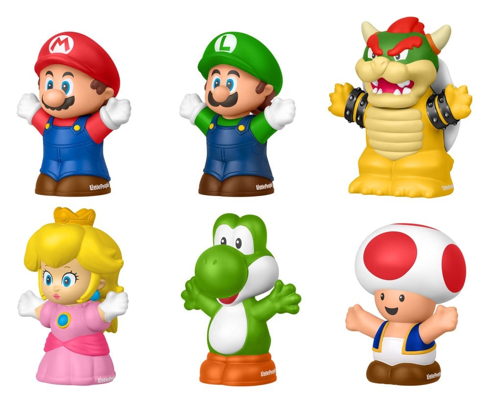 Mattel My Mario Little People Collector 6er-Pack Minifiguren