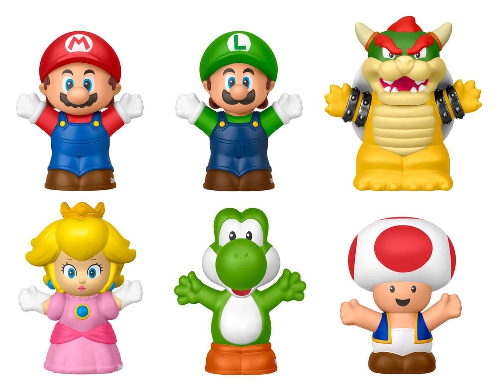 Mattel My Mario Little People Collector 6er-Pack Minifiguren
