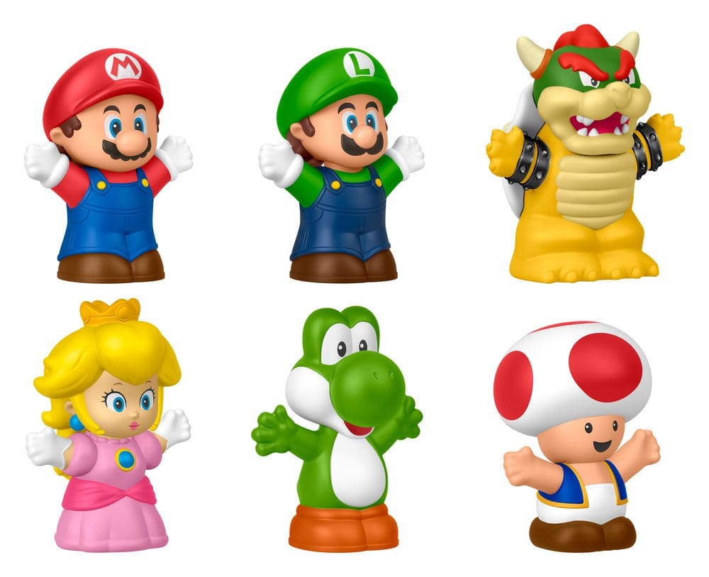 Mattel My Mario Little People Collector 6er-Pack Minifiguren