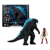 McFarlane Toys DC Justice League Monsterverse DC Multiverse Wonder Woman Vs. Atomic Blast Godzilla 2er-Pack