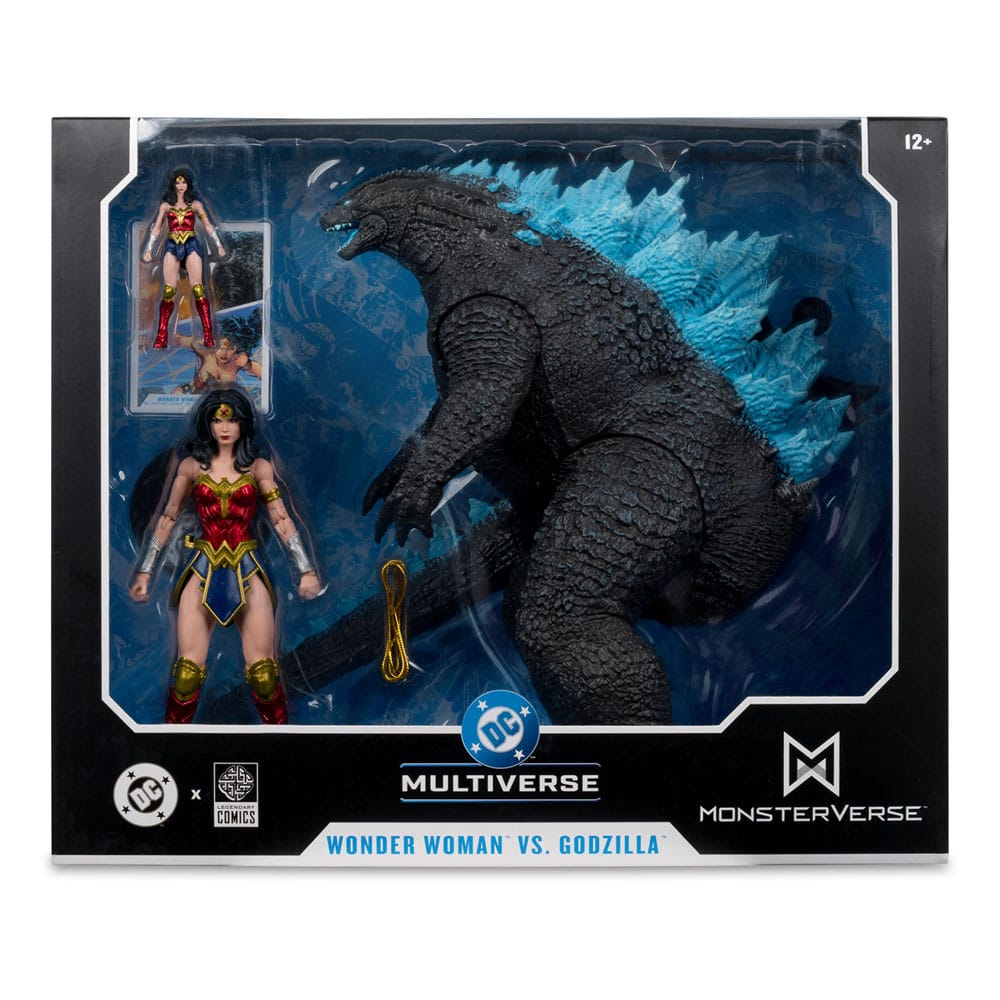 McFarlane Toys DC Justice League Monsterverse DC Multiverse Wonder Woman Vs. Atomic Blast Godzilla 2er-Pack