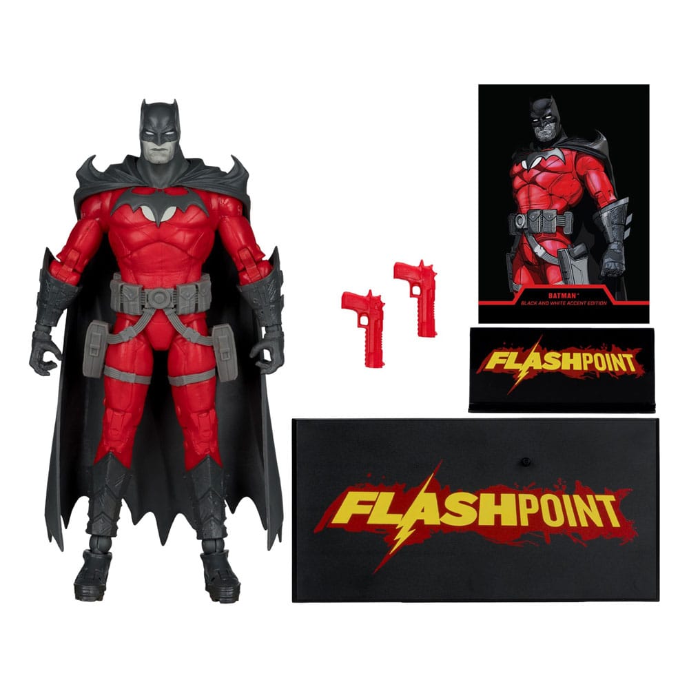 McFarlane Toys DC Multiverse Batman Flashpoint Gold Label Black & White Accent Edition Actionfigur