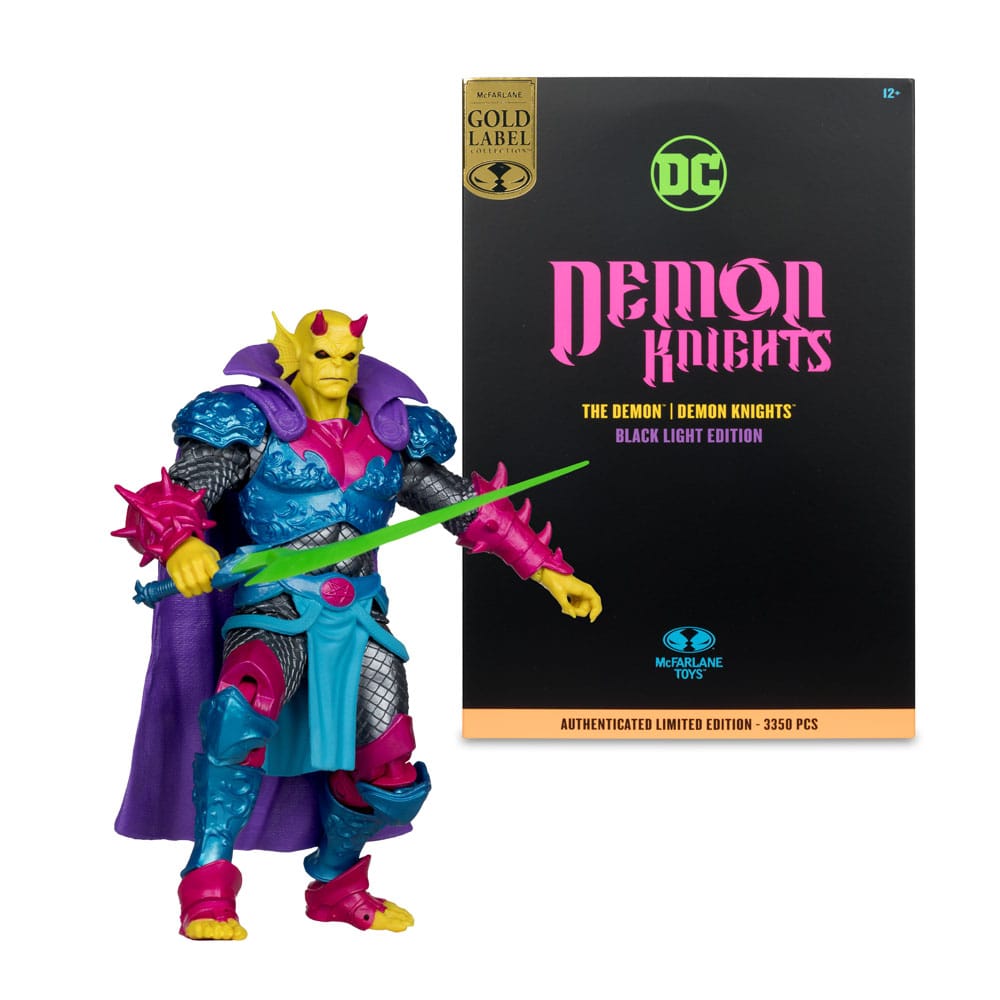 McFarlane Toys DC Multiverse Demon Knights The Demon Black Light Edition Gold Label Actionigur