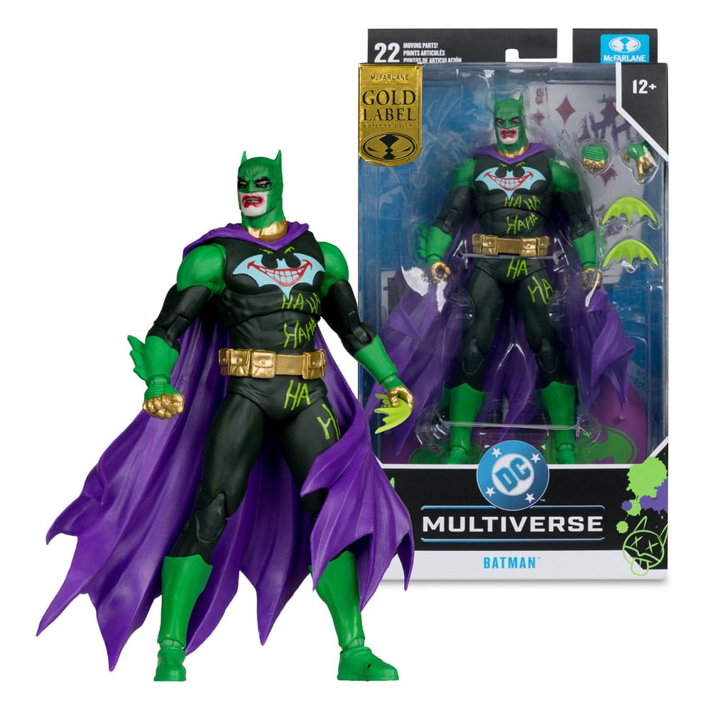 McFarlane Toys DC Multiverse Joker War Batman Jokerized Gold Label Actionfigur