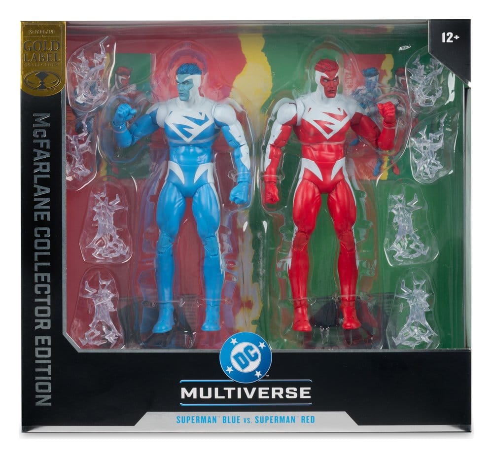 McFarlane Toys DC Multiverse Superman Blue vs. Superman Red (Gold Label) 2er-Pack Actionfiguren