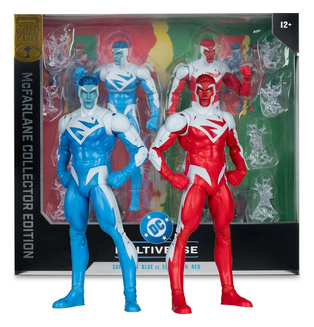 McFarlane Toys DC Multiverse Superman Blue vs. Superman Red (Gold Label) 2er-Pack Actionfiguren