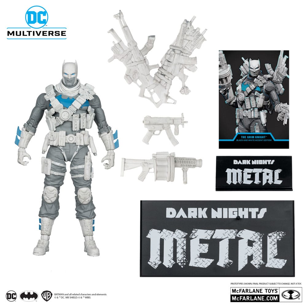 McFarlane Toys DC Multiverse The Grim Knight Dark Nights Metal Black And White Accent Edition Gold Label Actionfigur