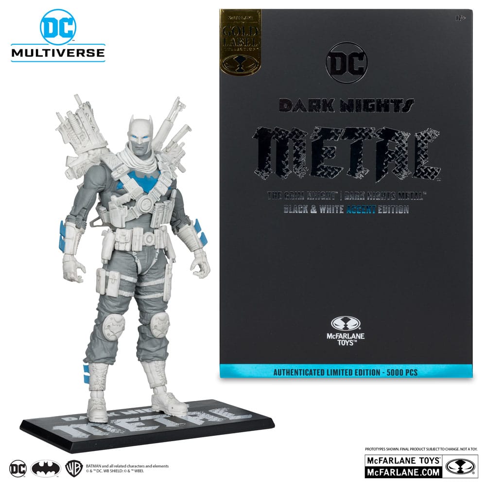 McFarlane Toys DC Multiverse The Grim Knight Dark Nights Metal Black And White Accent Edition Gold Label Actionfigur