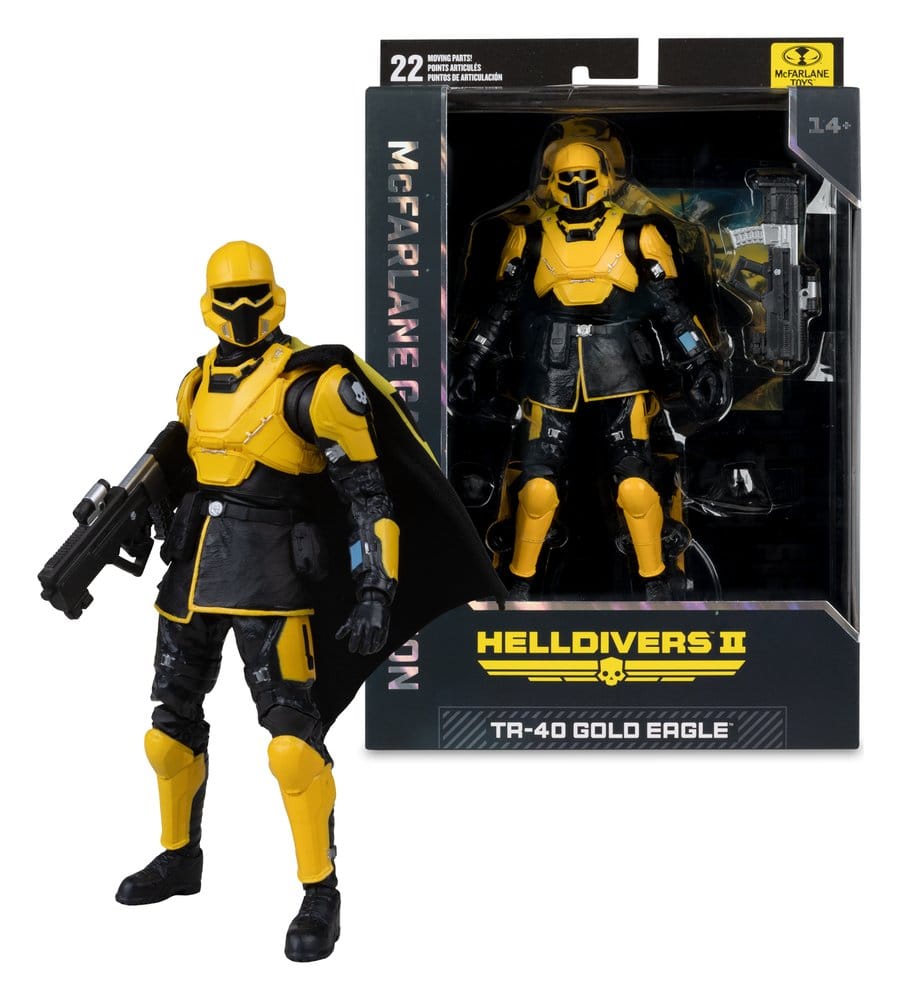 McFarlane Toys Helldivers T4-40 Gold Eagle McFarlane Gaming Edition Actionfigur